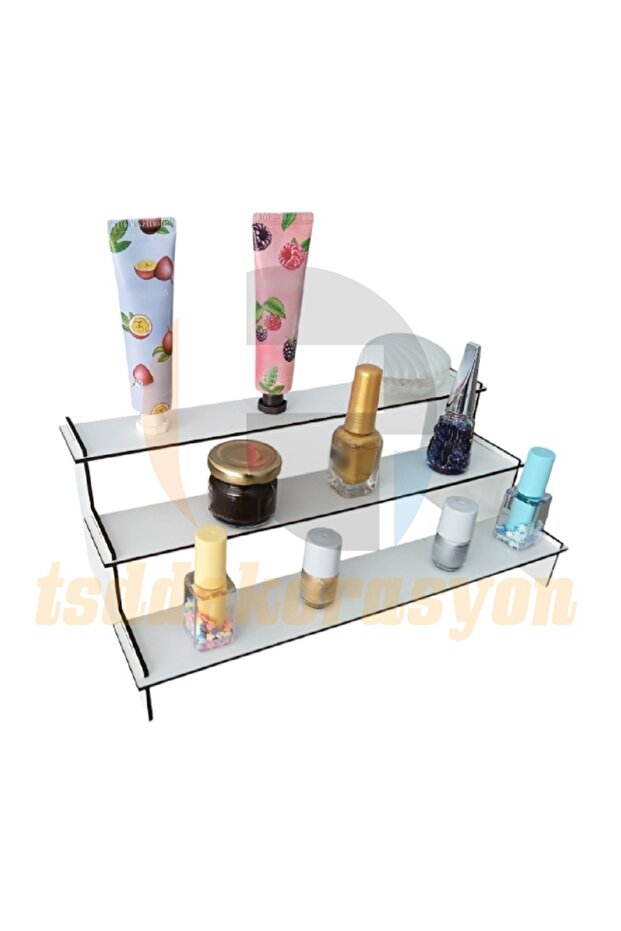 Perfume Cosmetic Display Stand Cupcake Holder Bedroom Organizer Ladder Shape Display Rack L