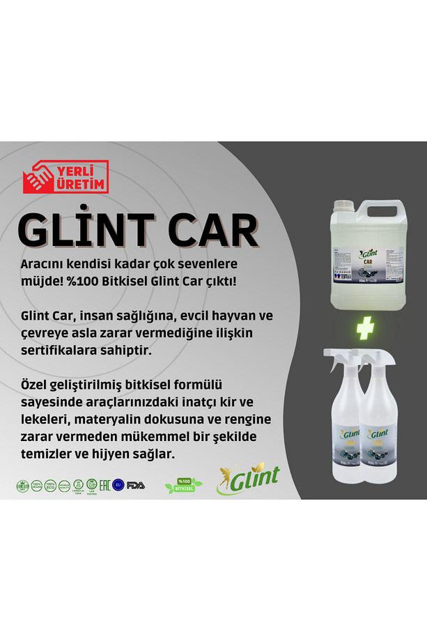 Car 5 Lt 2x1 Lt %100 Bitkisel Jant Koltuk Parlatıcı Paspas Cam Temizleyici - 1