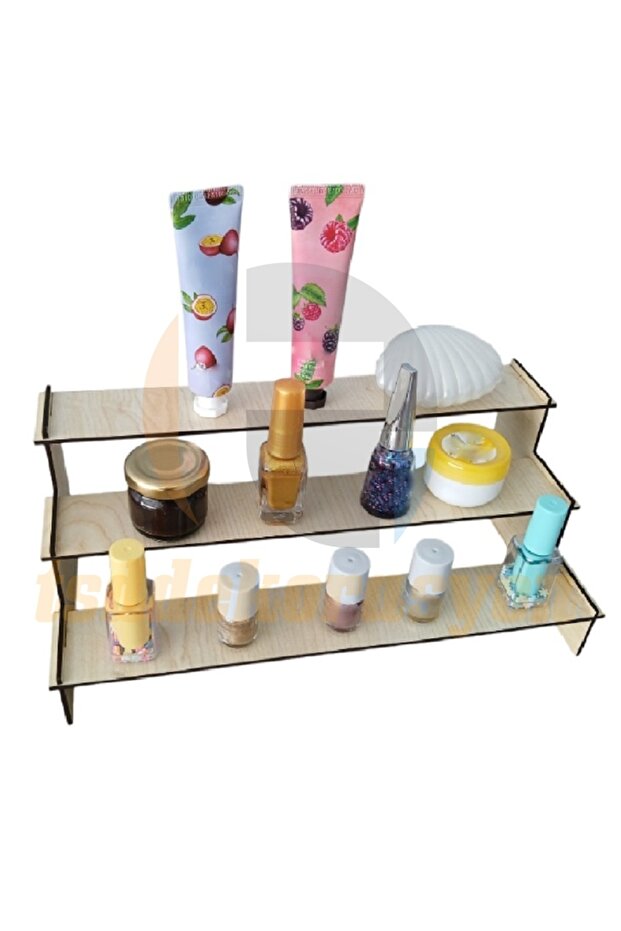 Perfume Cosmetic Display Stand Cupcake Holder Bedroom Organizer Ladder Shape Display Rack L