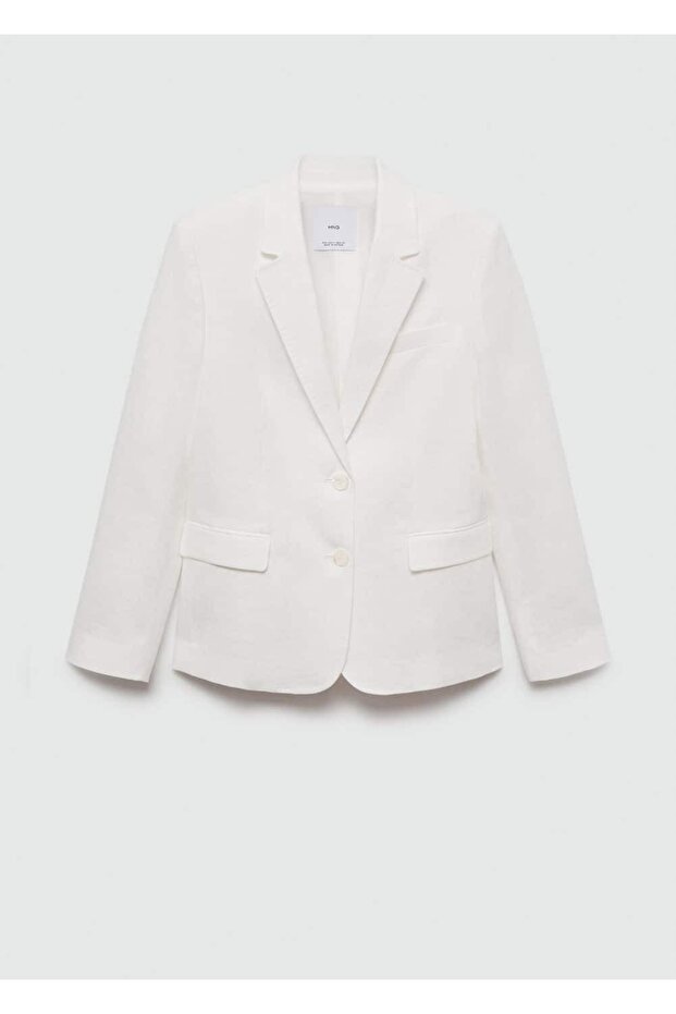 %100 keten kumaş ceket - 3