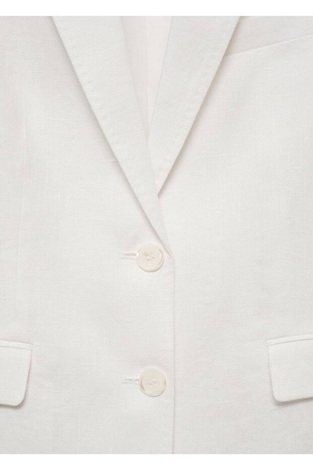 %100 keten kumaş ceket - 6