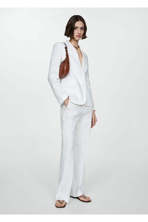 %100 keten kumaş ceket - 2