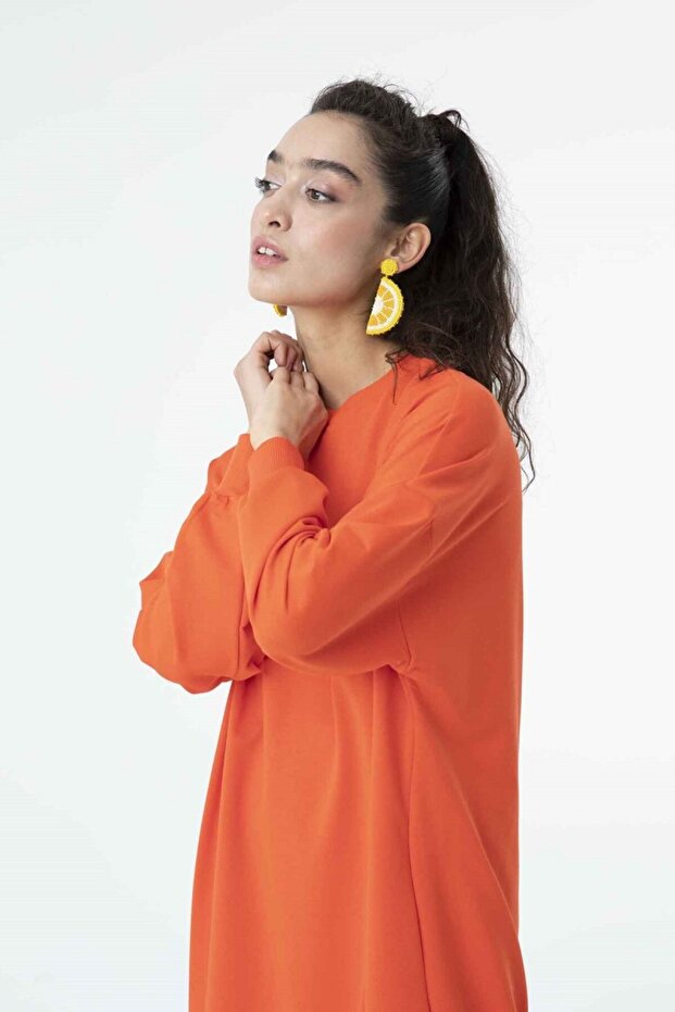 2 Ip Kumaş Uzun Boy Basic Sweatshirt - 3