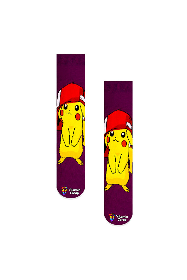 Pikachu Renkli Çorap - 1