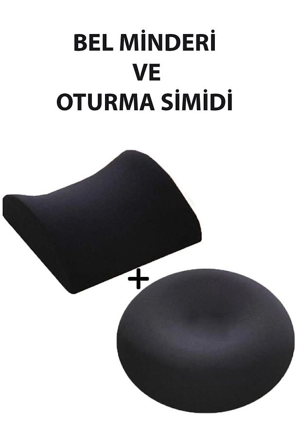 Ortopedik Minderi Oturma Simidi Simit Yastık Ve Bel Destek Yastığı Sırt Minderi - 3