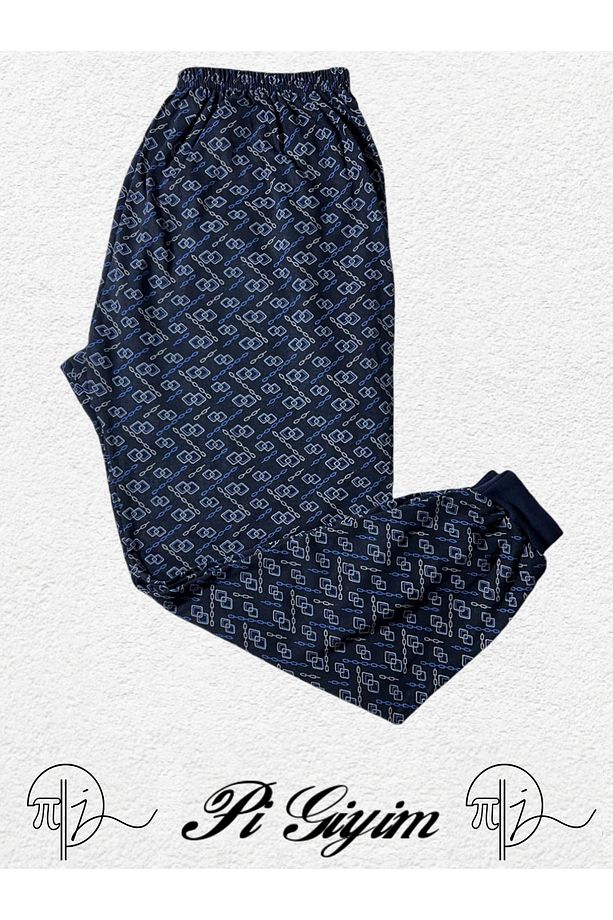 Erkek Kışlık Pijama Şardonlu Rahat Yumuşak Ağlı Kalın İçlik Manşetli Pijama - 3