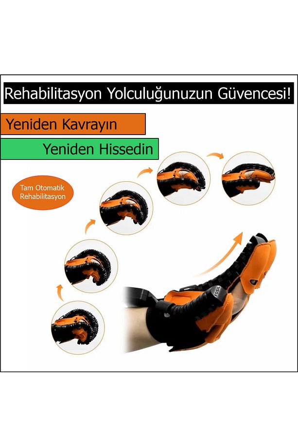 İnme Sonrası El İyileştirme İçin Akıllı Robot Eldiven  (Sol El XL Beden) - 4