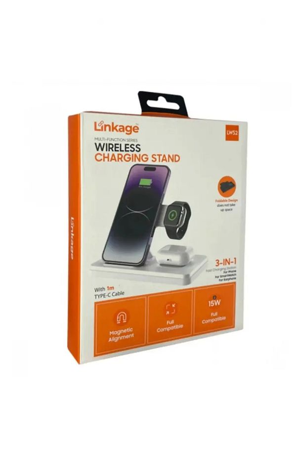 Type-C, 15W 3-in-1 Wireless MAGNETIC Magsafe L-WS2 Uyumlu - 1