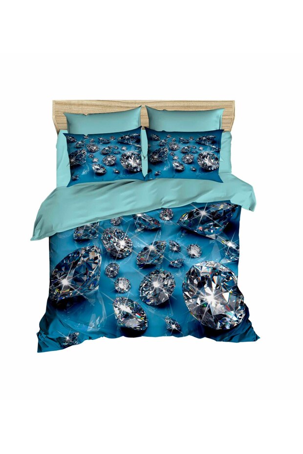 Diamonds 3D Digital Double Bed Linen Set