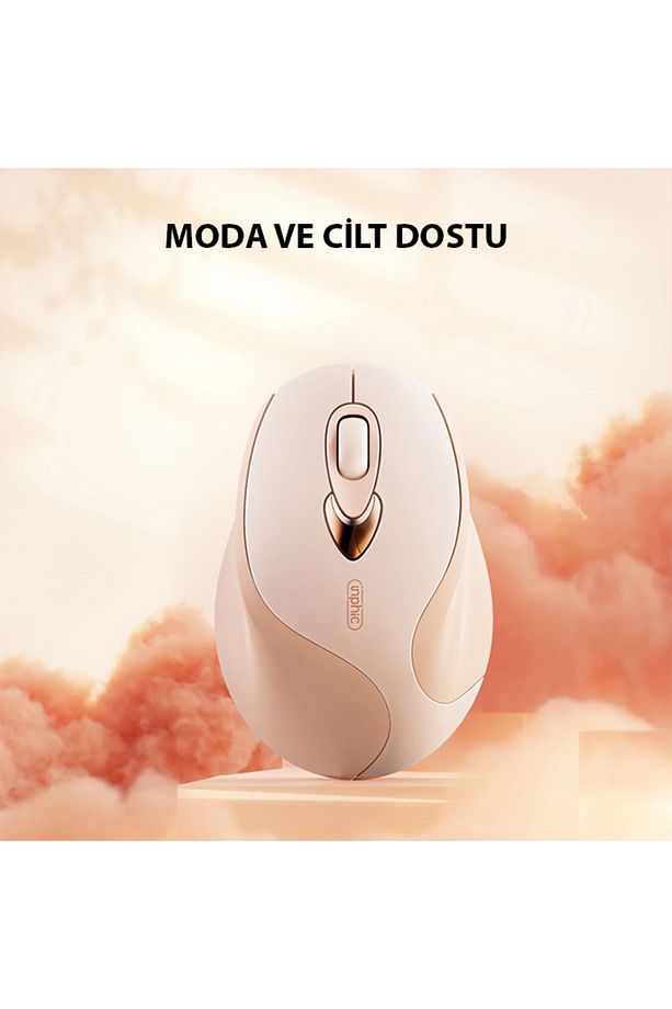 İNPHİC M8 Kablosuz Fare, Şarj Edilebilir Sessiz Kullanım 2.4G USB Mouse PEMBE - 5