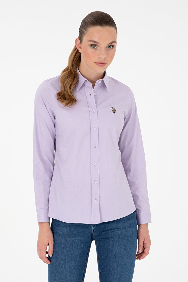 Women's Lilac Long Sleeve Basic Shirt 50295710 -Vr034