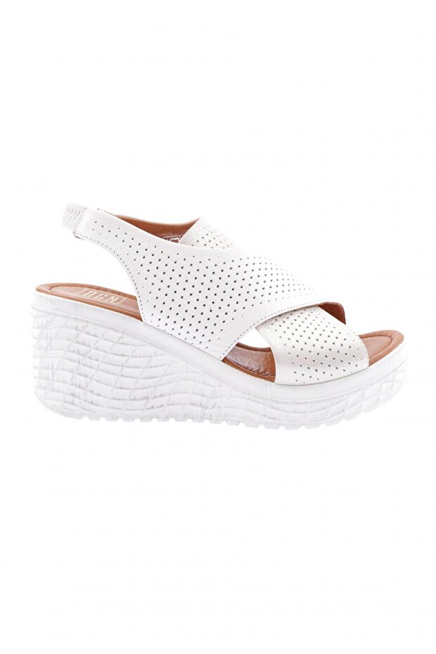 18000-22Y Women's Cross-Laser High Wedge Sandals