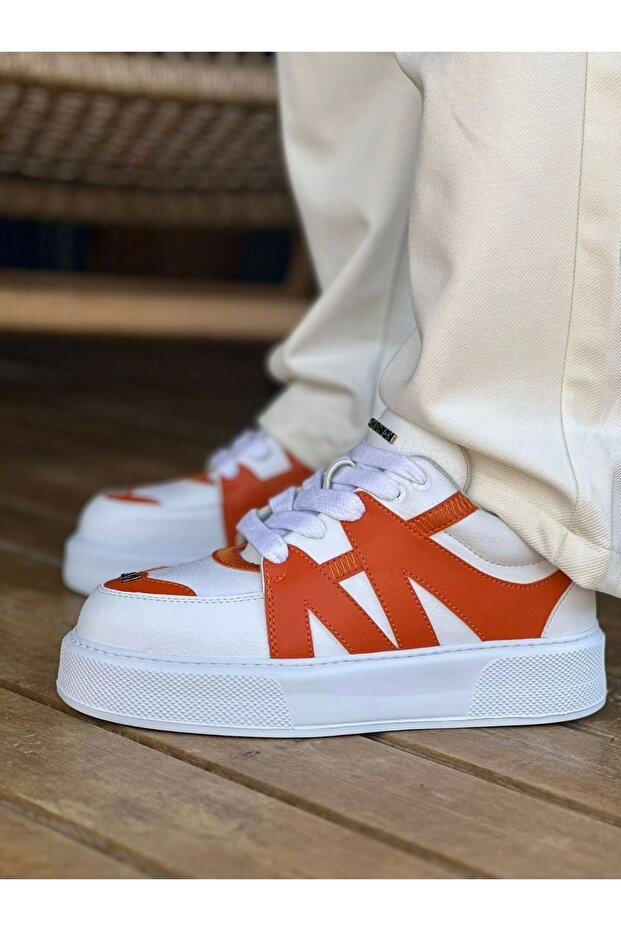 Cbt Star-X Men's White-Orange Sports Shoes