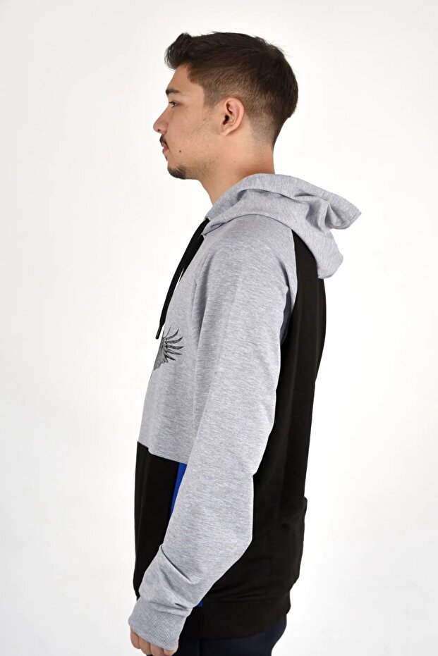 سويت شيرت رمادي مطبوع من ATMACA - 3