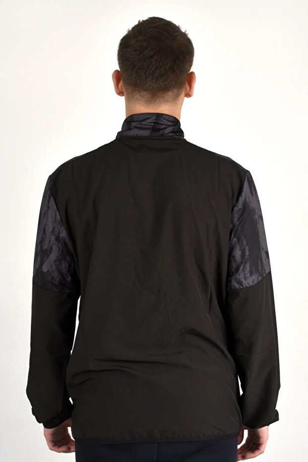 Zippered Parts Patterned Sweat - 4