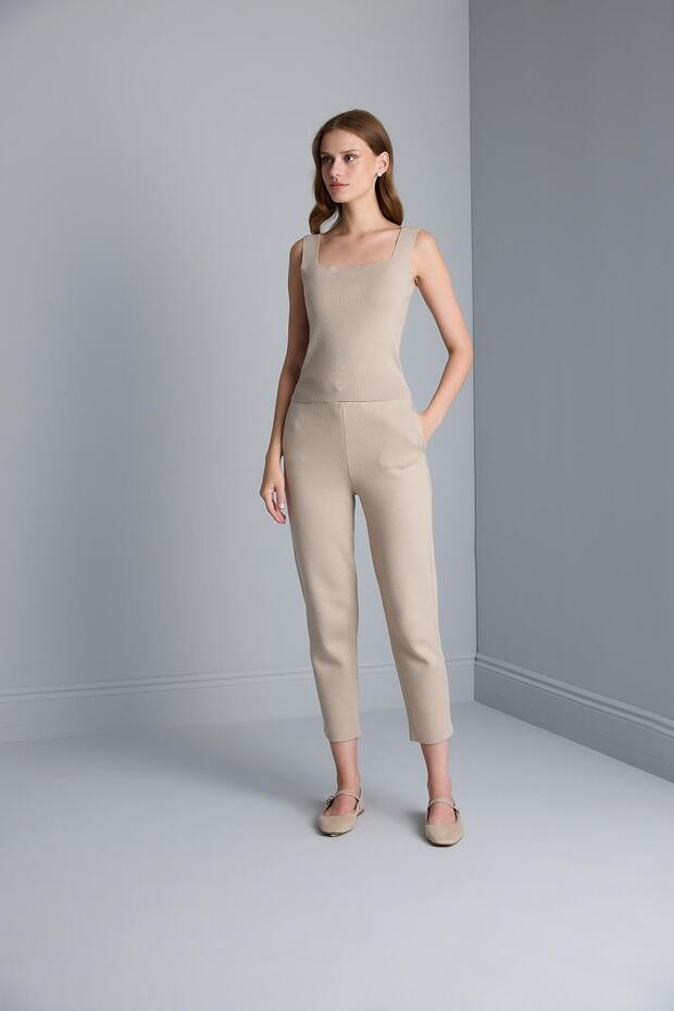 Къс топ Do This Bej Triko - 2