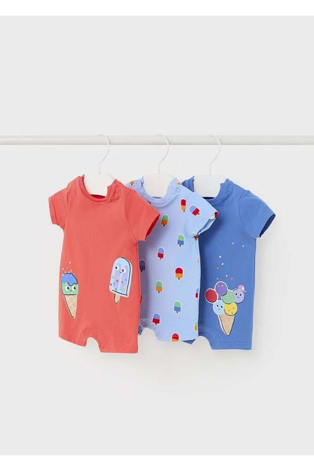 Newborn Baby Boy 3-Piece Shorts Jumpsuit