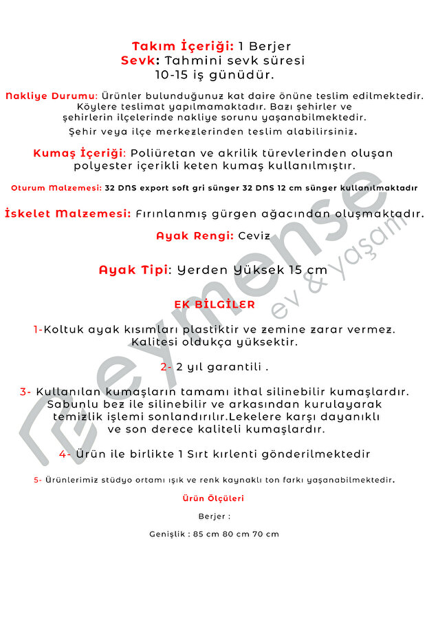 Kraft Minderli Tekli Koltuk Berjer - 6