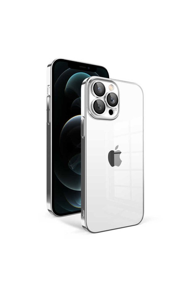 غطاء حماية متوافق مع هاتف Apple iPhone 12 Pro Max مع إطار ملون لحماية الكاميرا