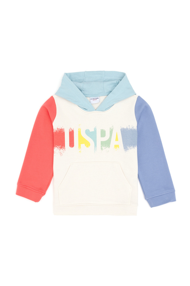 Girl's Cream Hooded Sweatshirt 50290727-Vr071