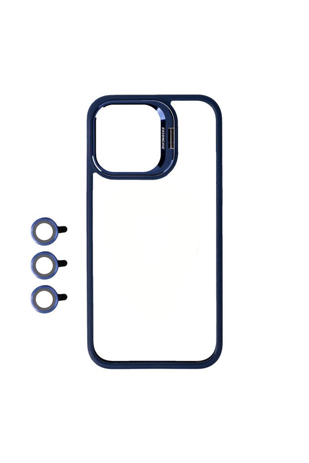 Compatible Case for Apple iPhone 15 Pro Case with Camera Lens Protection and Stand, Clone Lens Cover