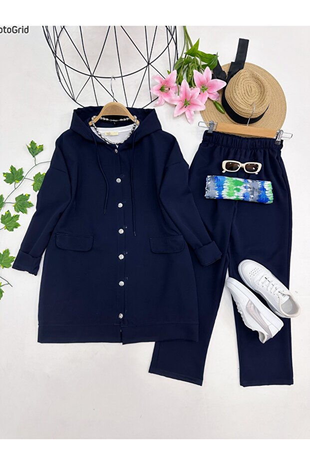 Buttoned Women's Double Suit
