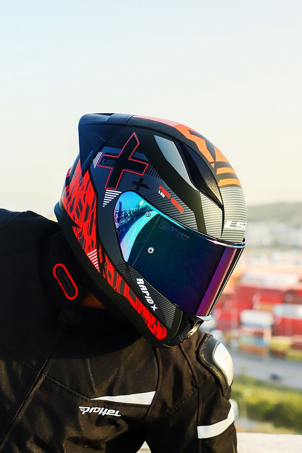 Rapıd 2 Race Xtreet Mat Siyah-kırmızı Kask Spoıler - 5