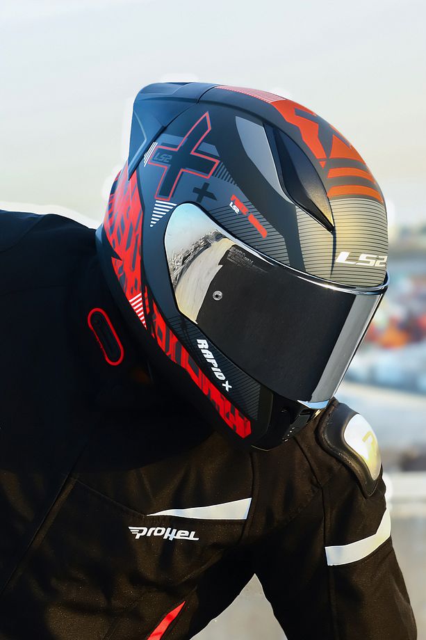 RAPID 2 XTREET MAT SİYAH-KIRMIZI KASK+SPOILER - 6
