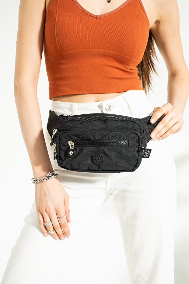 Clinker Fabric 6-Compartment Adjustable Strap Functional Bag Suitable for Use on Waist and Cross Shoulder - 2