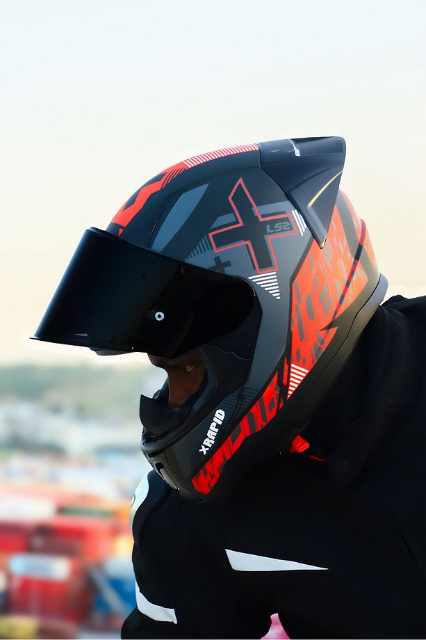 Rapıd 2 Race Xtreet Mat Siyah-kırmızı Kask Spoıler - 8