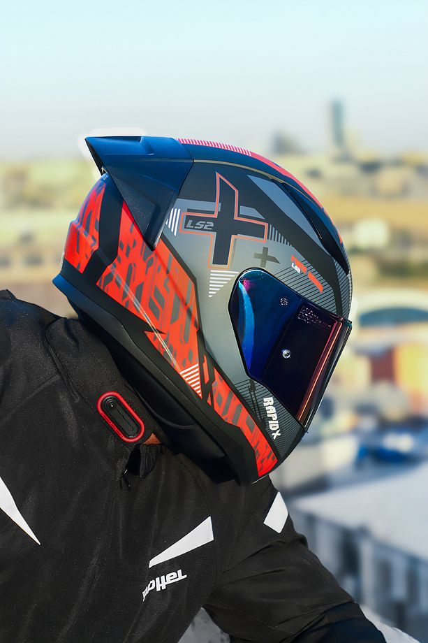 Rapıd 2 Race Xtreet Mat Siyah-kırmızı Kask Spoıler - 8