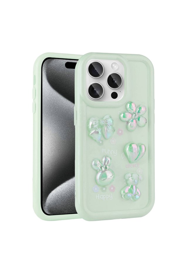 Compatible Case Toys Silicone Cover for Apple iPhone 14 Pro Max Case Glossy with Embossed Figures