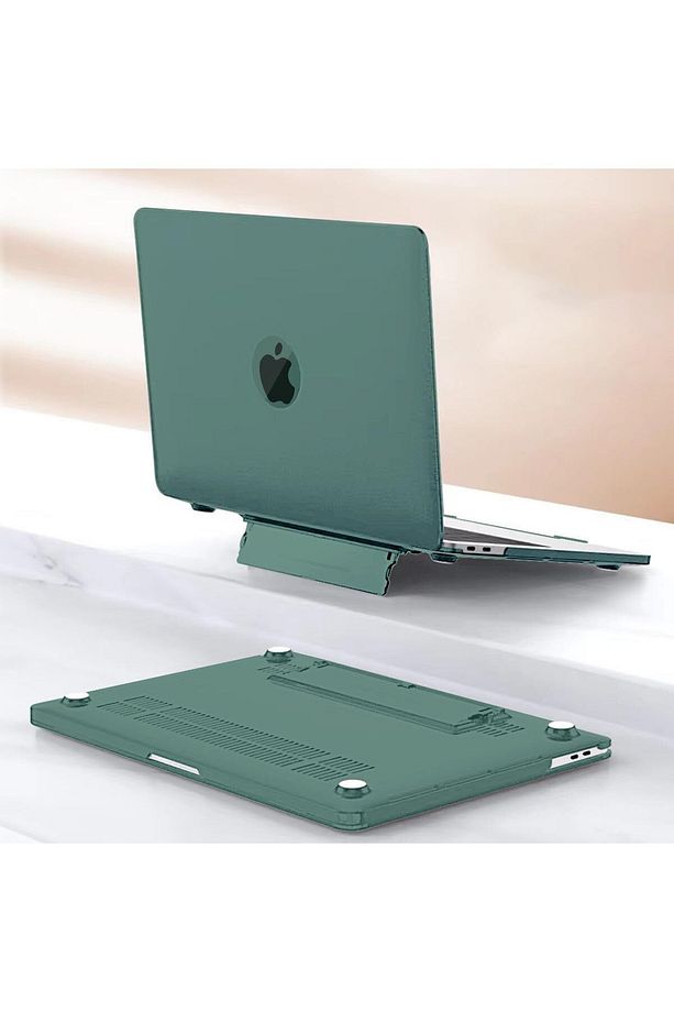 Macbook Air 13.6" M2-m3 Çip 2022/2024 A2681 A3113 Uyumlu Standlı Kılıf  Klavye Kılıfı Ekran Koruyucu - 6