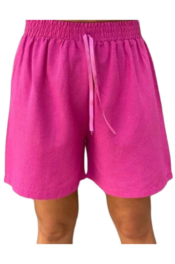 KETEN PEMBE ŞORT - 1