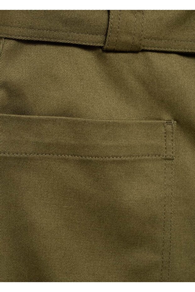 Kemerli kargo pantolon - 5