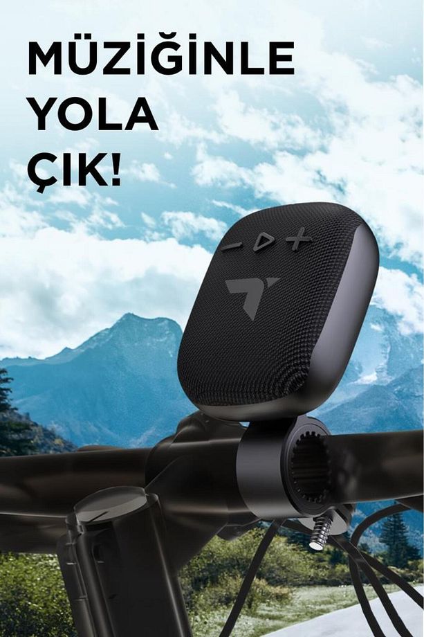 D34 Siyah Kablosuz Bluetooth Motorsiklet Bisiklet Hoparlör - 4
