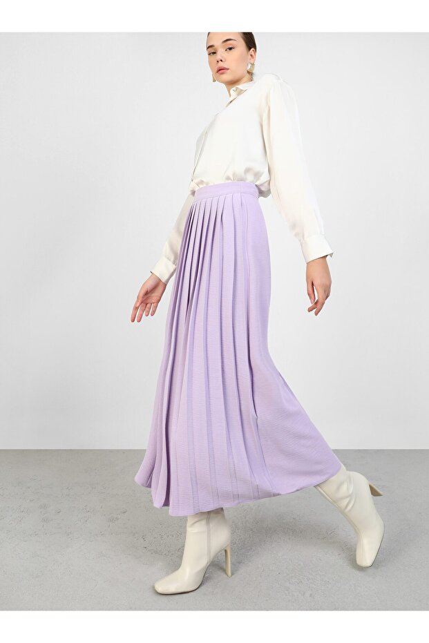 Piliseli Etek - Lila - - 1