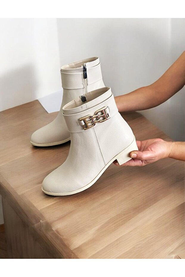 alçak topuk günlük kullanıma uygun  bot - 1