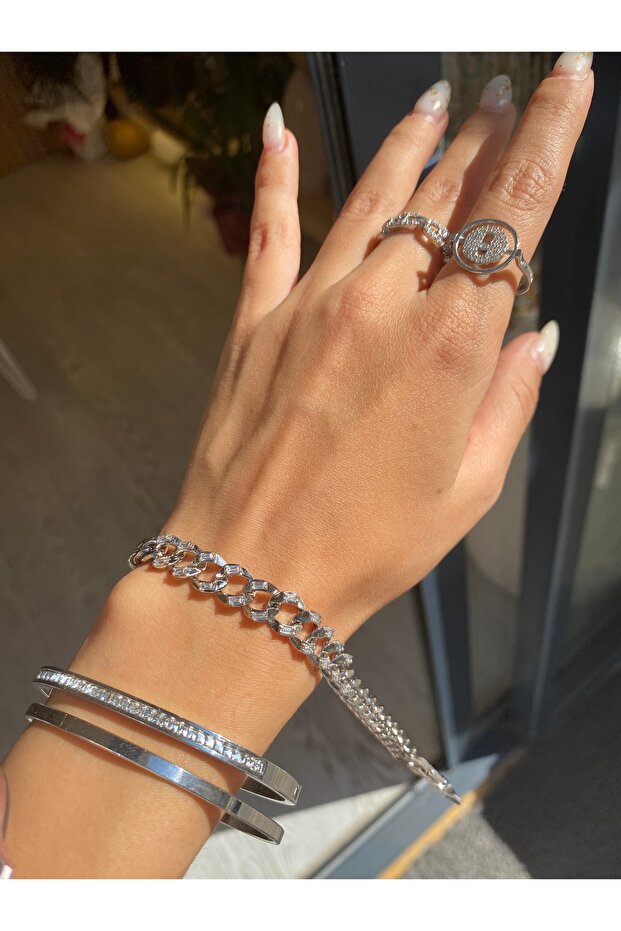 Zincir Model Bileklik (Silver) - 5