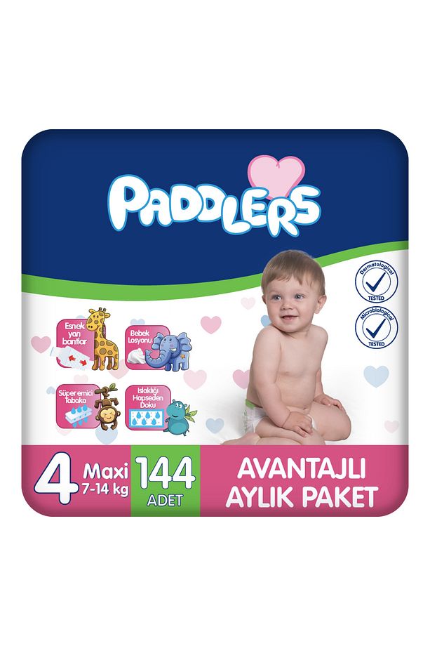 Bebek Bezi 4 Numara Maxi 144 Adet (7-14 Kg) Aylık Paket - 1