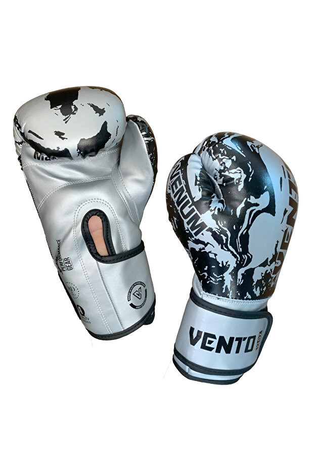 Venum Boks ve Kick-Boks Eldiveni Silver - 4
