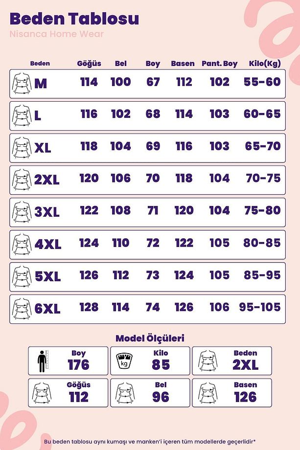 Büyük Beden Peluş Polar Pijama Takımı- Kışlık Büyük Beden Kadın Pijama - 8