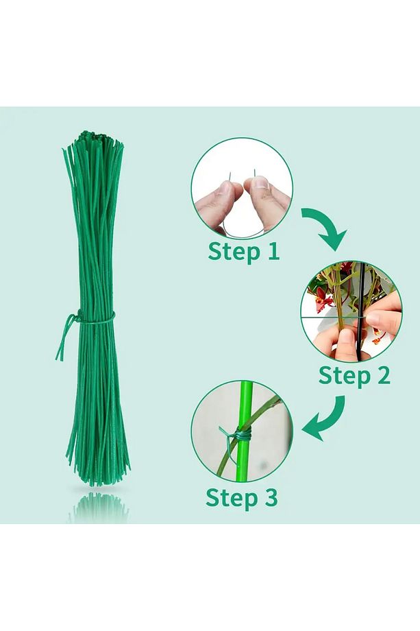 bahçe fidan dal, poşet bağlama ipi 100 parça 20cm - 8