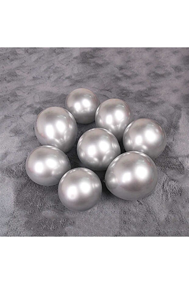 12-Piece Silver Small Ballon 5"