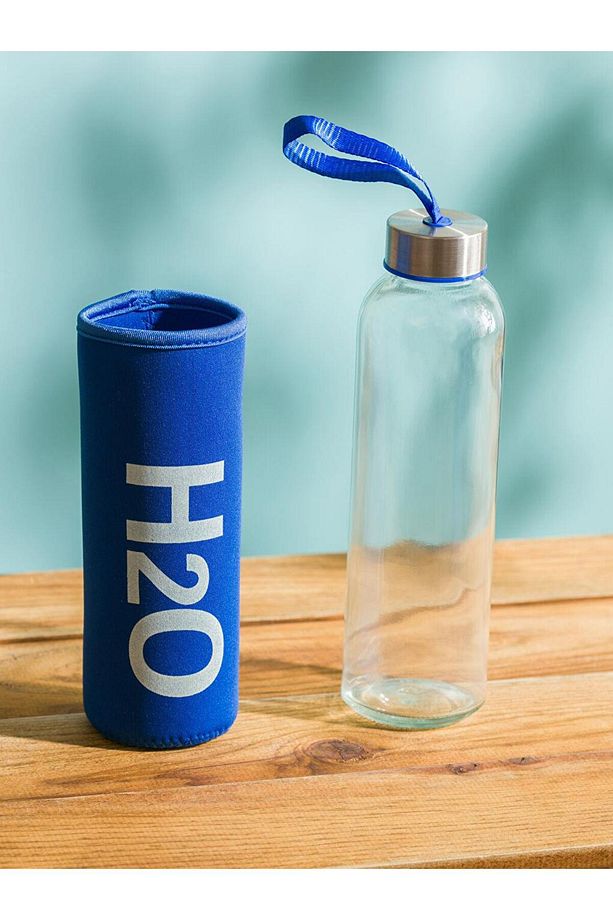 H2O Kılıflı Cam Matara 600 Ml - 2