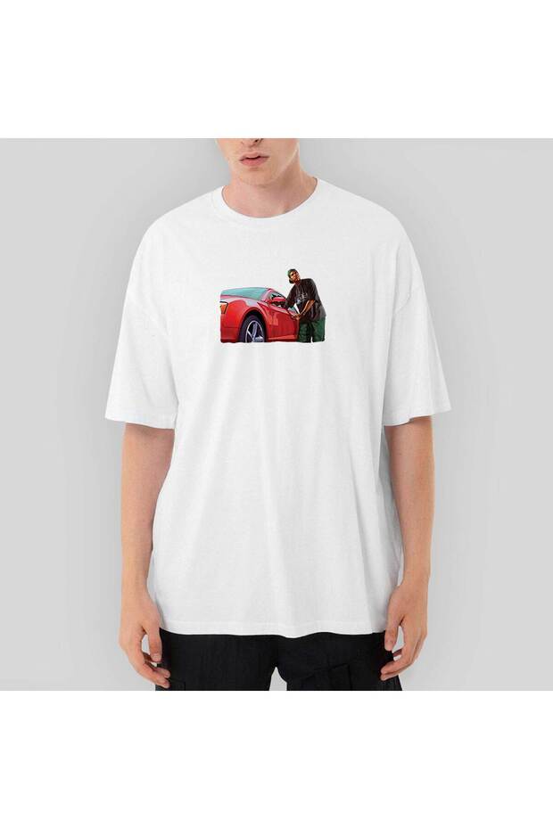 Gta Car Thief Man Oversize White T-Shirt