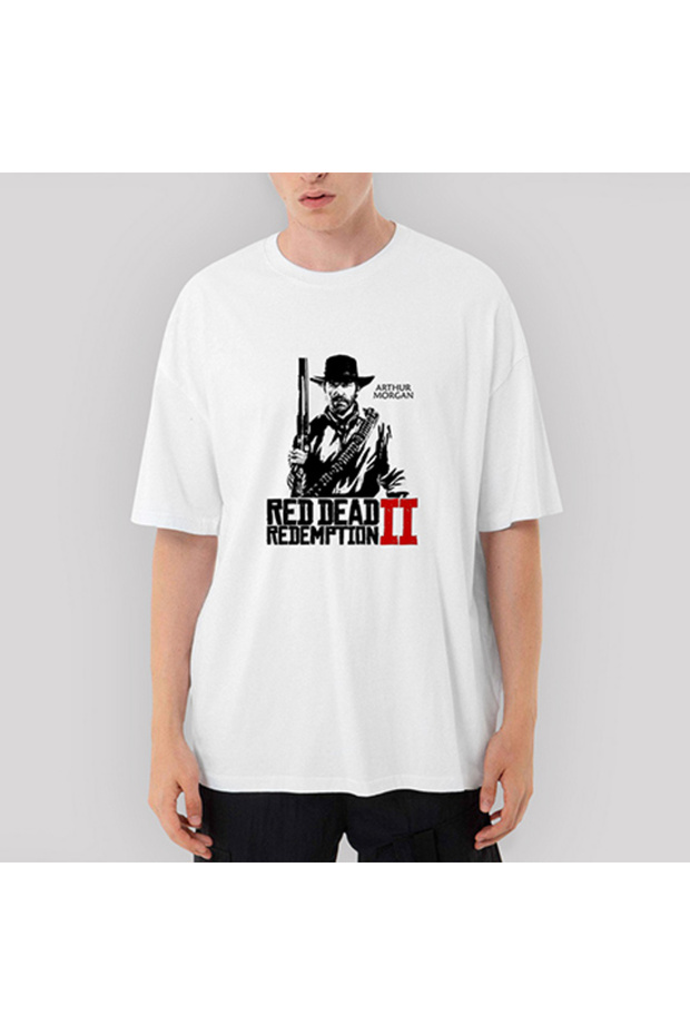 Red Dead Redemption 2 Oversize White T-Shirt