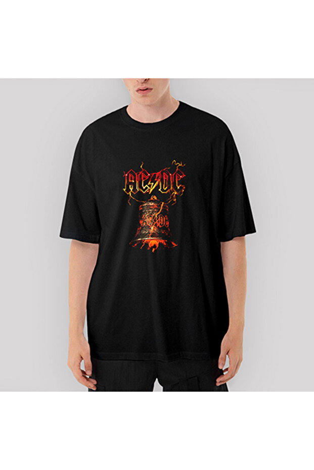Ac Dc Bells Loughborough Oversize Black T-Shirt