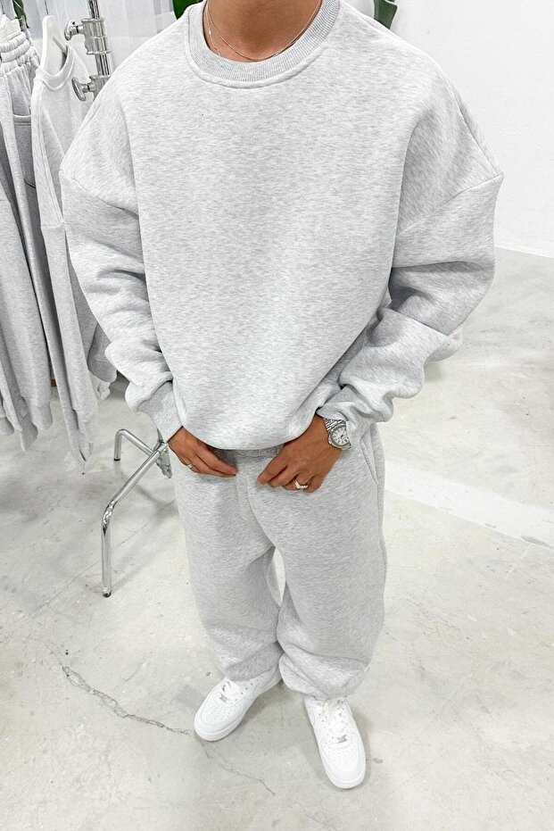 Gri Melanj Cozy Basic Oversize Sweat - 1