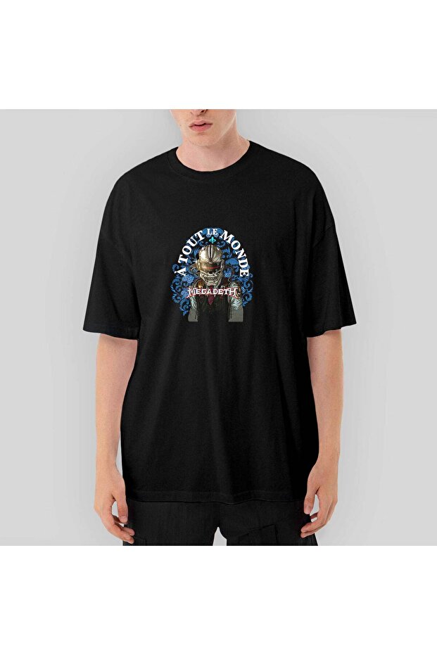 Megadeth A Tout Le Monde Oversize Black T-Shirt M